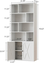 IRONCK Book Shelf, Tall Bookshelf - Image 3