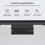 HOOBRO TV Stand with Charging Station to 55 Inches, LED Entertainment Center - Image 5