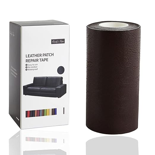 Leather Repair Tape Patch kit Retro Coffee Heavy Duty, 4x60 inch Self Adhesive by Cindy%27s+Tape