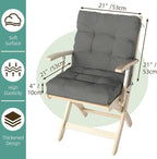 Outdoor Chair Cushion, High Back Soft Seat Pad - Image 9