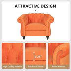 Mid-Century Sofa Chair, Velvet Accent Chair - Image 5