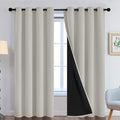 Yakamok Cream Beige 100% Blackout Curtains 84 Inches Long 52" Wide 2 Panels | by Yakamok