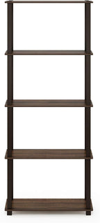 Furinno TURN-S-TUBE Book Shelf, 5-Tier Toolless Storage Shelves - Image 6
