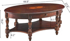 PADMA HOUSE Solid Wood Oval Coffee Table - Image 2