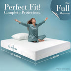 Utopia Bedding Full Size Mattress Protector Zippered, 100% Waterproof Bed Bug - Image 2