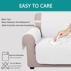 U-NICE HOME Reversible Recliner Chair Covers, Pet Friendly, Elastic Straps - Image 5
