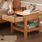 Snack Table Chinese Style Solid Wood Bedside Table Modern Minimalist Bedroom - Image 5