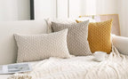Set of 4 Yellow Olive Aqua Decorative Throw Pillow Covers 12x20 Inch Corduroy - Image 3