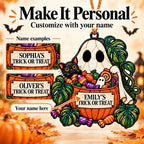 Halloween Tree Ornaments, Personalized Ghost Black Cat Candy Acrylic Decor - Image 2