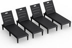 Greesum Outdoor Chaise Lounge Chair Set of 4, Waterproof 5-Position Adjustable by BuynowfromGreesum