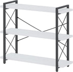 HCHQHS Bookshelf, 3-Tier Industrial Bookcase, Open Book Shelf, Freestanding - Image 7