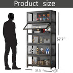 Display Cabinet with Acrylic Door, 5-Tier Curio Display Cabinet, Display Case - Image 2