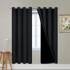 Yakamok Black 100% Blackout Curtains 72 Inches Long by Yakamok