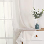 Sheer Curtains 108" inches Long, 2 Panels Sheer Curtain Set, Rod Pocket Voile by OWENIE