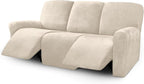 ULTICOR Velvet 8-Pieces Recliner Sofa Covers Stretch Reclining Couch Covers by ULTICOR