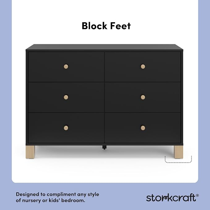 Storkcraft California 6-Drawer Double Dresser - Image 5