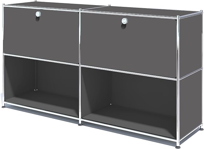 Metal Sideboard with 2 Flap Doors, DIY Modern Home Furnishing, Foyer by SIMPLINK