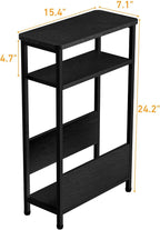 THUMEYE 7.1" Narrow Side Table for Small Spaces, 3 Tier Small End Table - Image 3