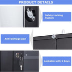 71”H Display Cabinet with Adjustable Shelves, 4 Door Display Cabinets with - Image 5