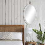 Oval Mirrors for Wall Decor Small White Nautical Rope Mirror Hanging Decorative - Image 5