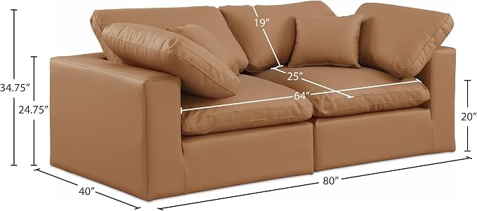 Meridian Furniture 188Cognac-S80 Comfy Collection Modern | Contemporary - Image 3