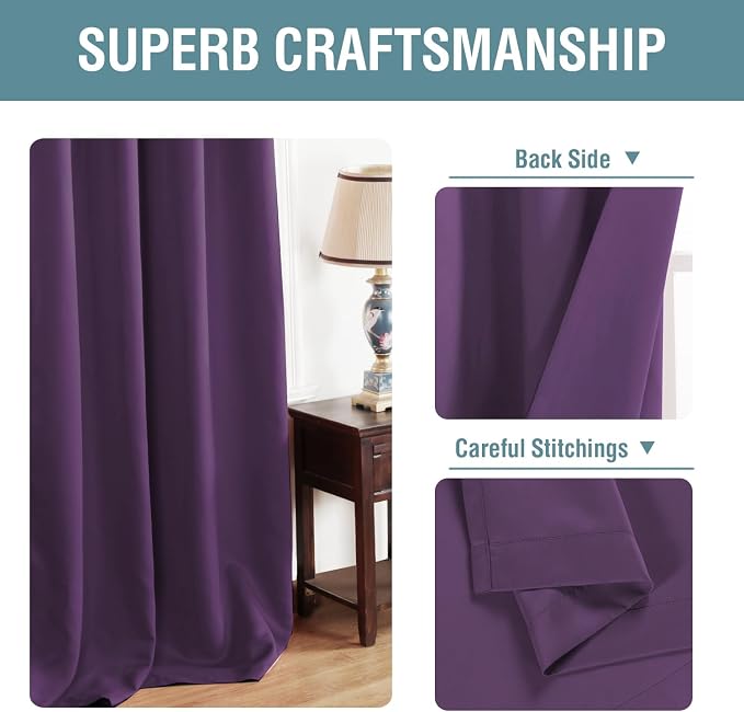 H.VERSAILTEX Blackout Curtain for Living Room Small Window Kitchen Blackout - Image 3