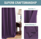 H.VERSAILTEX Blackout Curtains 63 Inch Length Purple Drapes Curtains Elegant - Image 3