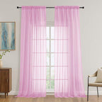 Light Pink Bedroom Curtains 96 Length by OVZME