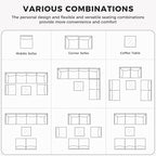 Grand patio 4-Piece Wicker Patio Furniture Set, Retro Outdoor Sectional Sofa - Image 8