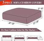 LA MEACK Couch Cushion Covers Seat Cushion Cover Stretch Couch Cover Separate - Image 6