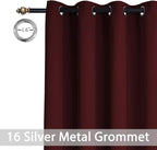 Yakamok Burgundy Red Room Darkening Curtains 84 inch Sliding Door Drapes | 1 - Image 5