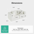 Novilla 70.8" Modular Sectional Sofa, Modern Cloud Sectional Couch - Image 2