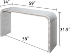 59" Wood Gray Console Table - Image 2