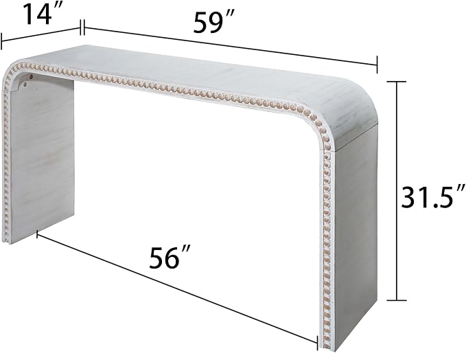 59" Wood Gray Console Table - Image 2