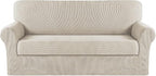 Turquoize Stretch Sofa Slipcover 2 Pieces Sofa Cover Couch Cover by Turquoize