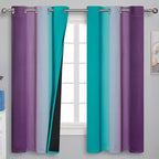 Ombre Teal and Purple Blackout Curtains by ESTELARTEXTILER