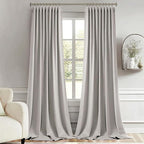 MIULEE Cobblestone Back Tab Blackout Curtains 52x108 Inch Long 2 Panels Set | - Image 8