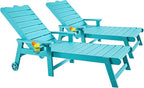 ONBRILL Patio Chaise Lounge Set of 2, Outdoor Lounge Chairs by ONBRILL