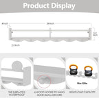 34Inch Nursery Bookshelves, Wall Floating Shelf Kids Coat Rack - Image 3