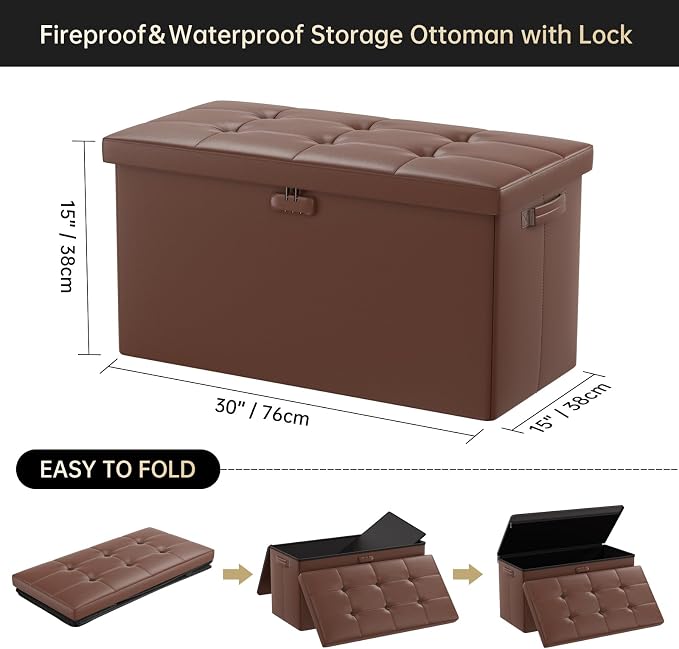 DocSafe Storage Ottoman Bench - Image 3