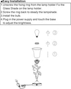Touch Bedside Lamp with 2 USB Charging Ports, 3-Way Dimmable Nightstand Lamps - Image 6