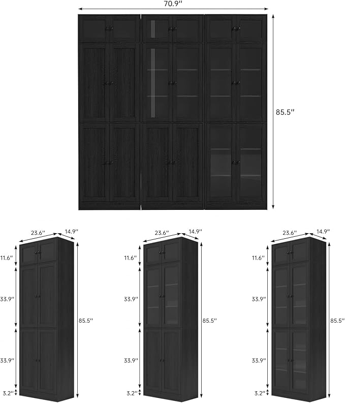 TUSY 85.5" Modern Tall Bookcase - Image 2