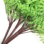 Artificial Fern Leaves Plants, Plastic Shrubs Grass Fake Bushes 2pcs, Outdoor Indoor Greenery Home Garden Décor Verandah Planting Filler Table Centerpieces Arrangements DIY Decoration - Image 5