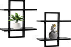 PHOENANCEE Floating Shelves for Wall, Display Hanging Shelf Set of 2, Modern - Image 8