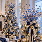 10Pcs Blue Jasmine Flowers 29.5" Artificial Pussy Willow Branches for Vase - Image 3