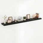 Acovy 72 Inch Floating Shelves, 3D Textured Wood Grain, Wooden Shelves by Acovy