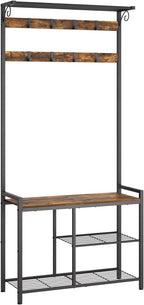 YATINEY Coat Rack Shoe Bench, 4-in-1 Hall Tree by Yatiney