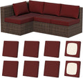 8Pcs Outdoor Cushion Covers, Stretch Patio Furniture Couch Chair Slipcovers | by VORSHAPE
