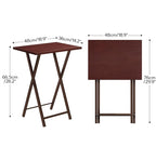HOOBRO Folding TV Tray Tables, Industrial Snack Tables - Image 3
