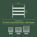Furinno Cubicle Cube Insert, 3-Shelf Cube Organizer, 3-Tier Shelf Accessory - Image 4